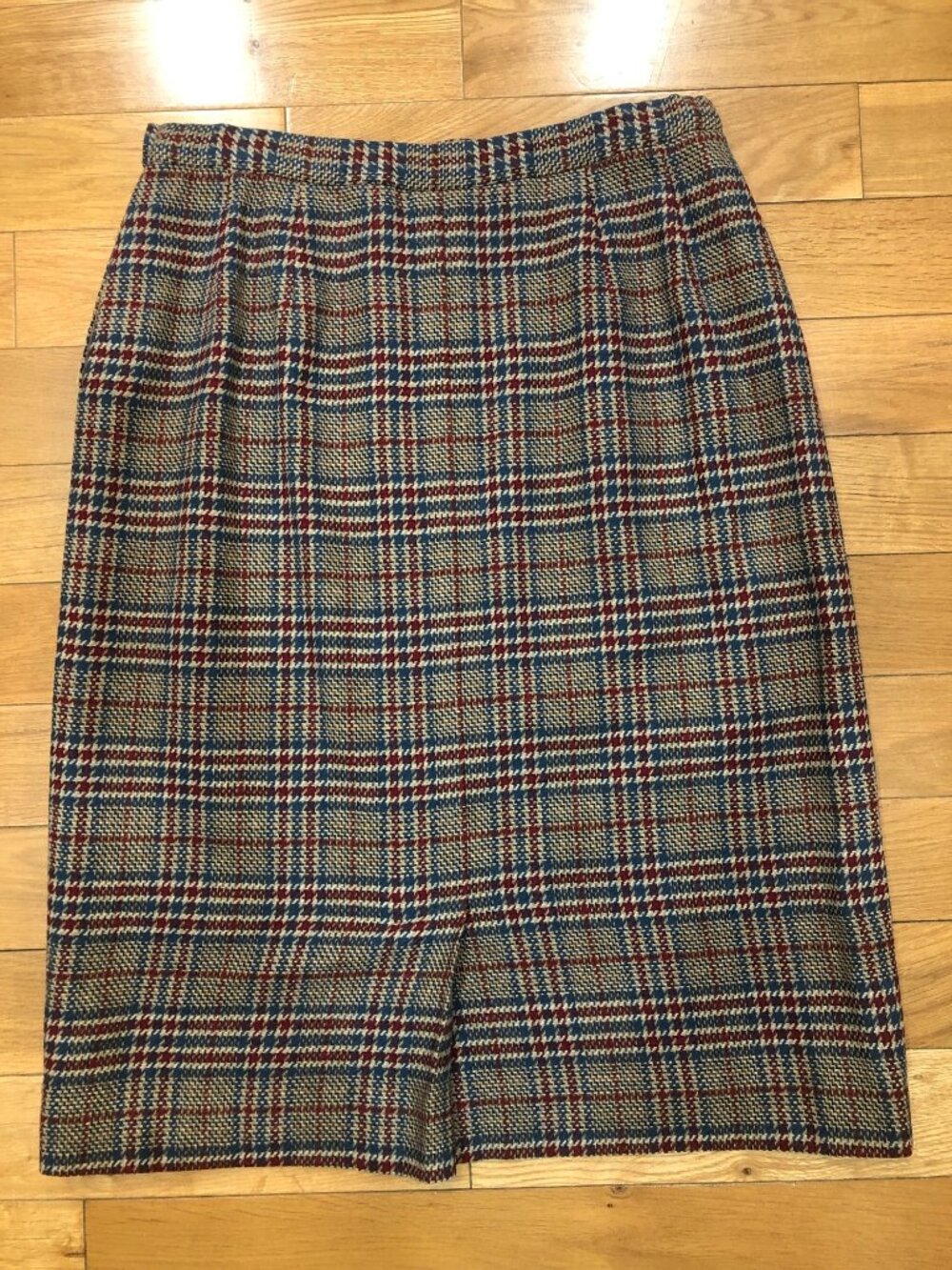 Vintage Pendleton Wool Plaid Midi Skirt Size 14 Dark Academia Classic Preppy - Picture 2 of 9